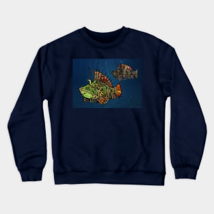 Steampunk Fish #5 Crewneck Sweatshirt